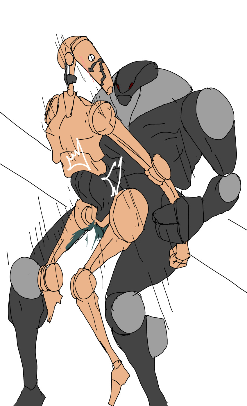 absurdres b1_battle_droid battle_droid highres robot sex star_wars star_wars:_the_clone_wars super_battle_droid tagme white_background