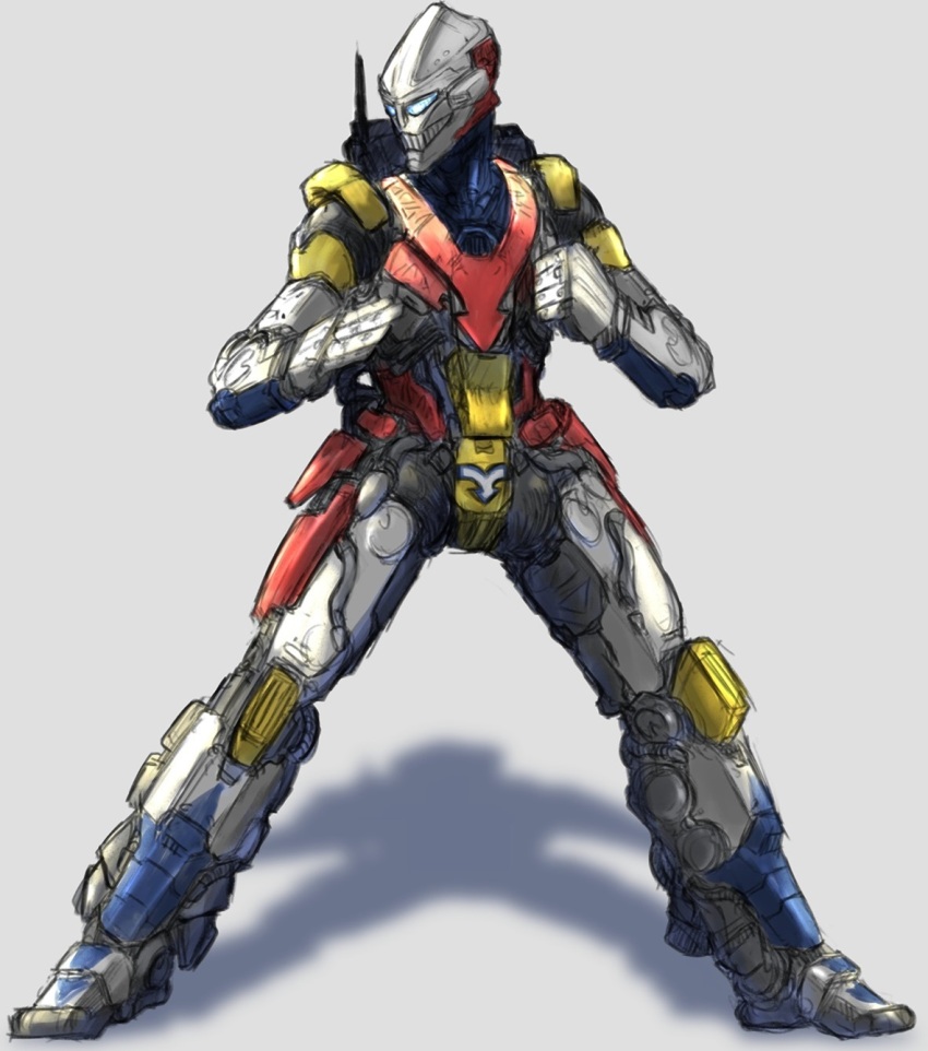 202vincent blue_eyes giant_robot godzilla_(series) godzilla_vs._gigan highres jet_jaguar kaiju legendary_pictures mecha monsterverse robot toho warner_bros.