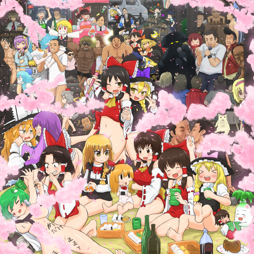 &gt;_&lt; 6+boys 6+girls abs akane_(cookie) alice_margatroid animal_ears apron arm_cannon ass azusa_(cookie) barefoot benikurage_(cookie) beret bird black_capelet black_eyes black_hair black_headwear black_jacket black_pants black_shorts black_vest blonde_hair blue_dress blue_eyes blue_hair blue_shirt blush body_writing bottle bottomless bow bowtie braid breasts breath_weapon breathing_fire brown_eyes brown_hair bush candy capelet car carrot_shirishiri carrying cat chain character_request cherry_blossoms chicken cigarette cirno cirno_(cookie) clenched_teeth closed_mouth colored_skin commentary_request convenient_censoring cookie_(touhou) covered_erect_nipples cross cup daikon dark-skinned_male dark_skin detached_sleeves dog dress drink drum drum_set dutch_angle eating facepaint facepalm fang feet_out_of_frame fire fishnet_top fishnets flexing food food_on_face formal_clothes frilled_hair_tubes frills frog_hair_ornament full_body genpatsu_(cookie) geta glasses grater green_apron green_bow green_eyes green_hair grey_hair grey_shirt grin gun gunlance hair_bow hair_ornament hair_over_eyes hair_ribbon hair_tubes hakurei_reimu hanami handgun hands_on_another&#039;s_shoulders hat hazuna_rio hentai_kuso_oyaji hide_(acceed) highres hinase_(cookie) hisui_(cookie) holding holding_cup holding_gun holding_hands holding_marker holding_microphone holding_shovel holding_sign holding_wand holding_weapon horn_bow horn_ornament horns ibuki_suika ice ice_wings inmu-kun instrument interlocked_fingers inu_(cookie) inubashiri_momiji izayoi_sakuya jacket jigen_(cookie) jyu_(cookie) kanna_(cookie) kirisame_marisa kiss koakuma koga_(cookie) komeiji_satori kurikinton_(cookie) large_breasts leash lollipop long_hair long_sleeves looking_at_another looking_at_viewer manatsu_no_yo_no_inmu marker mars_(cookie) mashiroma_zenima mask medium_breasts medium_hair meguru_(cookie) microphone mini_person minigirl mishou_kazuya_(cookie) miura_cat miura_daisenpai mole mole_under_mouth motor_vehicle multiple_boys multiple_girls muscular muscular_male nadeko_(cookie) napkin navel necktie niconico nikutai_ha_ojarumaru noel_(cookie) nude onigiri open_mouth orange_bow orange_hair otemoto_(baaaaloooo) outstretched_arms pants paseri_(cookie) pectorals peeking_out piggyback pink_apron pink_bow pink_shirt plate police police_uniform pompadour poop purple_bow purple_dress purple_eyes purple_hair rabbit_ears radish recitation_(cookie) red_bow red_eyes red_jacket red_neckwear red_ribbon red_shirt rei_(cookie) reisen_udongein_inaba reiuji_utsuho remilia_scarlet reu_(cookie) reu_daikon revolver ribbon ribbon-trimmed_sleeves ribbon_trim rumia sake_bottle sakenomi_(cookie) sakura_(cookie) sananana_(cookie) sharp_teeth shiromiya_rei shirt short_hair shorts shovel side_braid sign single_braid sitting sleeping sleeveless sleeveless_shirt slow_loris small_breasts smile smiley_face soles standing star_(symbol) suit suzuki_(cookie) syamu_game tail taisa_(cookie) takuya_(acceed) teeth throwing tokin_hat tongue tongue_out toono_(coat) touhou tree triangle_mouth uzuki_(cookie) van very_short_hair vest w walking wand weapon white_bow white_capelet white_shirt white_skin white_sleeves wings witch_hat wolf_ears wolf_tail writing_on_breasts writing_on_face yajuu_senpai yamin_(cookie) yaoi yellow_neckwear yellow_shirt yin_yang yunomi yuri yuuhi_(cookie) yuzuyu_(cookie)
