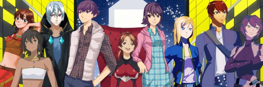 3boys 6+girls amy_(suisei_no_gargantia) commission commissioner_upload crossover dungeon_ni_deai_wo_motomeru_no_wa_machigatteiru_darou_ka female_protagonist_(smt_ldx2) group_picture guilty_crown hayley_travis ledo_(suisei_no_gargantia) male_protagonist_(smt_ldx2) mei_(pacific_rim:_the_black) multiple_boys multiple_girls pacific_rim pacific_rim:_the_black shin_megami_tensei shin_megami_tensei:_liberation_dx2 shinomiya_ayase suisei_no_gargantia taylor_travis tiona_hyryute