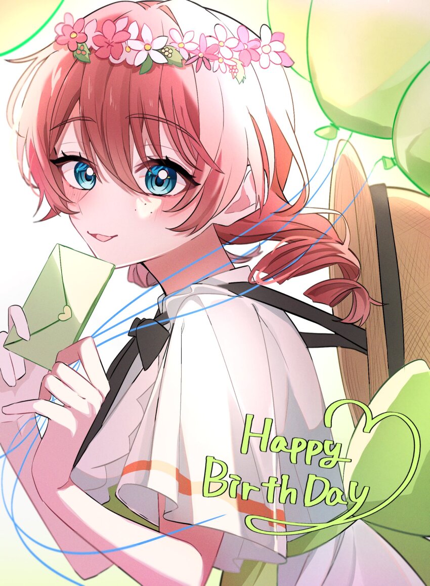 1girl brown_hair emma_verde female_focus freckles long_hair love_live! love_live!_nijigasaki_high_school_idol_club osora_dao