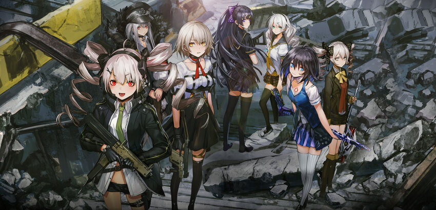 highres honkai_(series) infukun pp-90_(girls&#039;_frontline) seele_vollerei_(azure_memories) seele_vollerei_(swallowtail_phantasm) tagme vector_(girls&#039;_frontline)