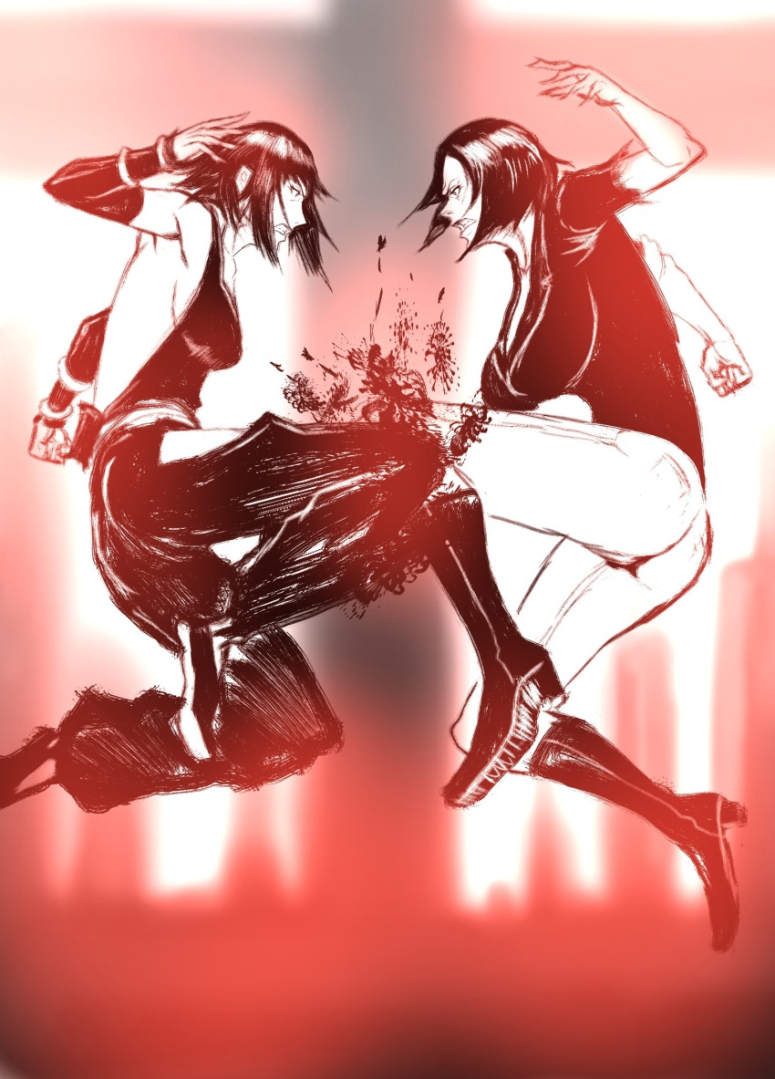 2girls artist_request bleach highres jackie_tristan multiple_girls sm_koutarou sui-feng tagme