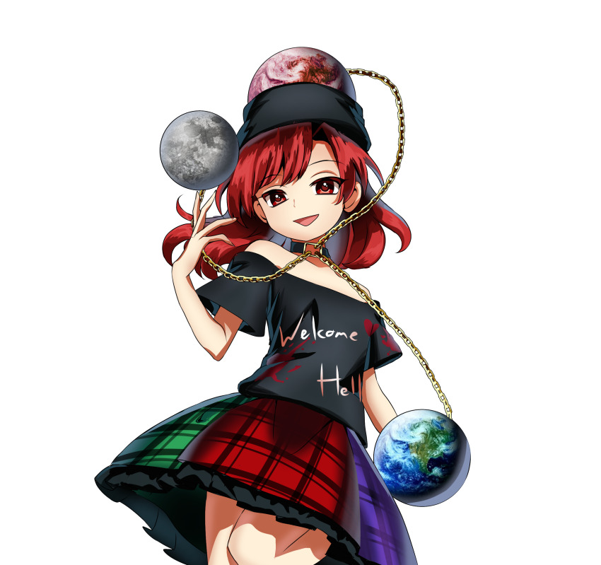 absurdres earth_(planet) flimsy_market1893 harukawa_moe_(style) hecatia_lapislazuli highres planet red_eyes red_hair tagme