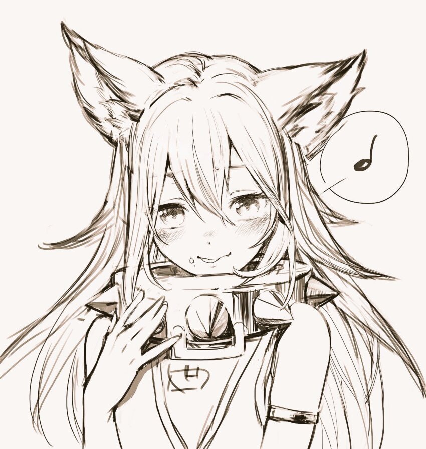 animal_ears blush collar highres metal_collar mimitoke tongue tongue_out