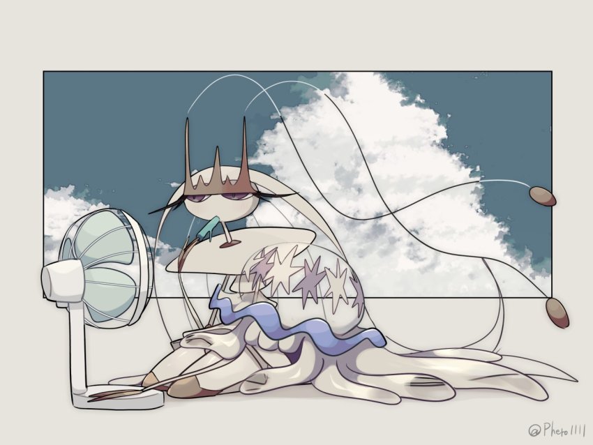 a-nya cloud creatures_(company) fan food game_freak gen_7_pokemon nihilego nintendo pheromosa pokemon popsicle purple_eyes ultra_beast