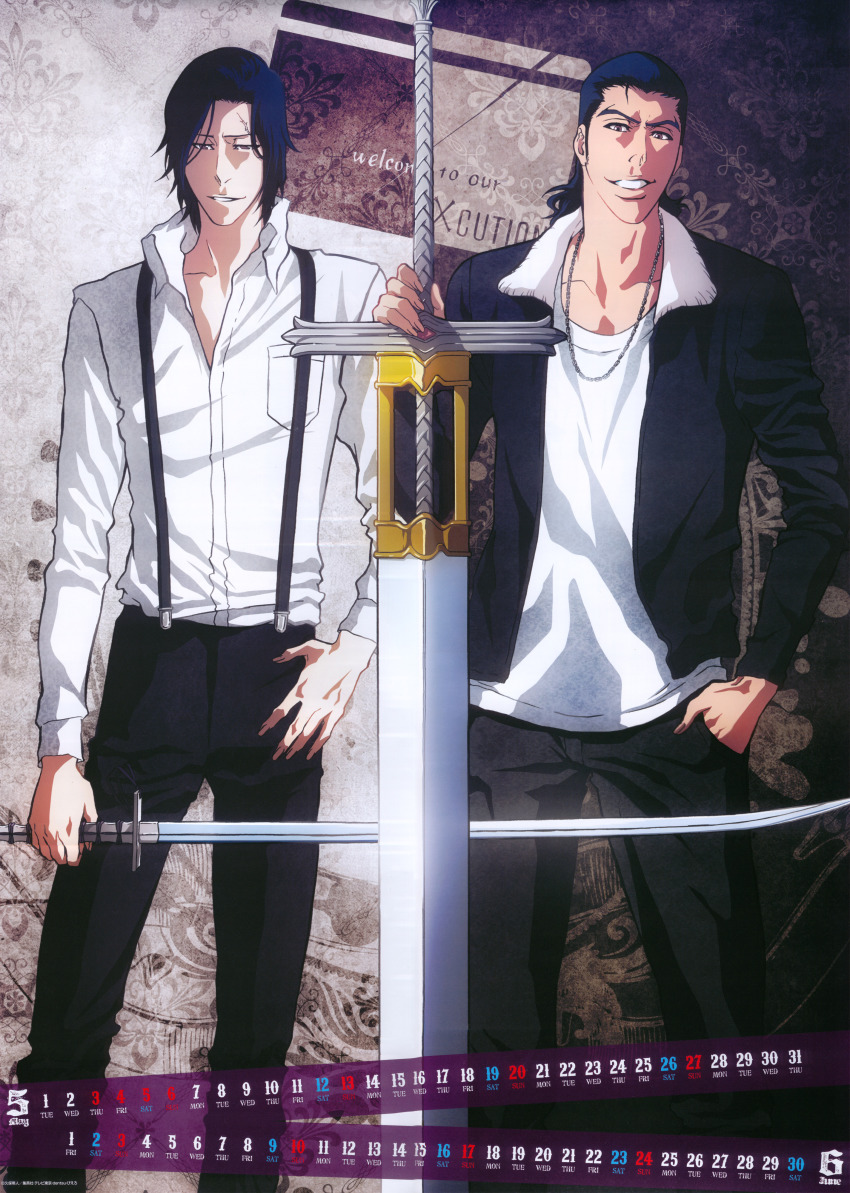 2boys absurdres bleach ginjou_kuugo highres ishikawa_tomomi male_focus multiple_boys official_art tsukishima_shuukurou