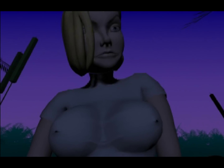 1girl 3d blonde_hair cutscene danger_girl erect_niples shirt solo video_game_screencap