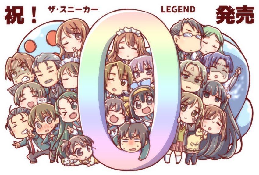6+boys 6+girls arakawa_(suzumiya_haruhi) asahina_mikuru asahina_mikuru_(adult) asakura_ryoko black_eyes black_hair blue_hair brown_eyes brown_hair calico_(pattern) calico_cat celestial_(suzumiya_haruhi) chibi commentary_request computer_club_president_(suzumiya_haruhi) countdown fujiwara_(suzumiya_haruhi) full_body glasses green_eyes green_hair kimidori_emiri koizumi_itsuki kunikida_(suzumiya_haruhi) kyon kyon_no_imouto maid mori_sonou multiple_boys multiple_girls nagato_yuki purple_hair sasaki_(suzumiya_haruhi) school_uniform shamisen_(suzumiya_haruhi) simple_background skirt smile student_council_president_(suzumiya_haruhi) suou_kuyou suzumiya_haruhi suzumiya_haruhi_no_yuuutsu tachibana_kyouko_(suzumiya_haruhi) taiki_(6240taiki) taniguchi_(suzumiya_haruhi) tsuruya watahashi_yasumi white_background