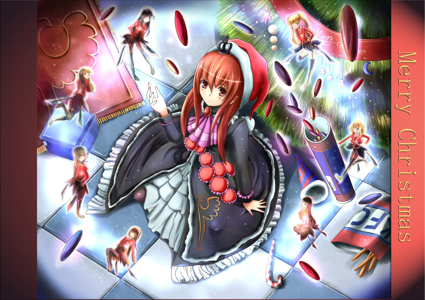 6+girls absurdres asmodeus_(umineko) beelzebub_(umineko) belphegor_(umineko) boots christmas highres leviathan_(umineko) lucifer_(umineko) mammon_(umineko) maria_(umineko) multiple_girls no_naku_koro_ni_(series) ryukishi07 satan_(umineko) stakes_of_purgatory umineko_no_naku_koro_ni ushiromiya_maria zen_(weishanzhe)