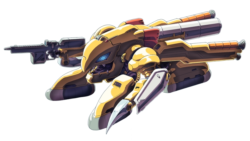 gun gundam highres mecha mobile_armor mobile_suit_gundam niiyan no_humans redesign robot weapon zakrello