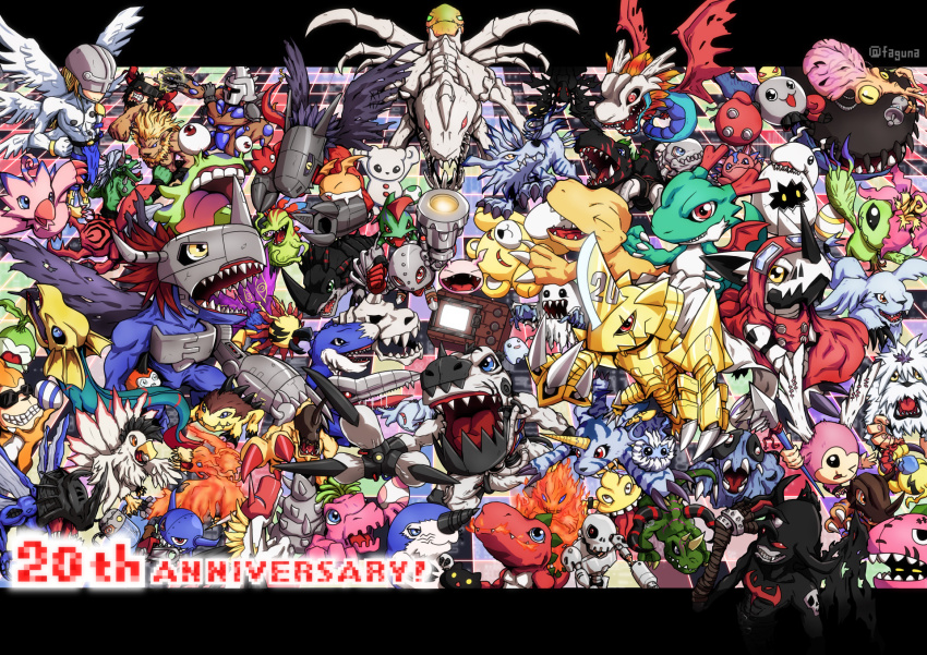 agumon airdramon andromon angel angel_boy angemon bakemon betamon birdramon botamon centalmon cockatrimon coelamon cyclomon darktyranomon deltamon devidramon devimon digimon digimon_(creature) digitama digitamamon dracomon drimogemon egg elecmon etemon ex-tyranomon flower flymon gabumon garurumon gazimon gizamon greymon highres horns jesmon kabuterimon koromon kunemon kuwagamon leomon mamemon mask megadramon meramon metalgreymon_(virus) metalmamemon metaltyranomon mojyamon monochromon monzaemon nanimon nanomon numemon orgemon pagumon palmon patamon petals picklemon piyomon plant poyomon punimon raremon reptile scumon seadramon sharp_teeth shellmon skullgreymon tanemon teeth tekkamon tokomon tunomon tuskmon tyranomon unimon vademon vegimon whamon wings yukidarumon yuramon zerimon zubamon