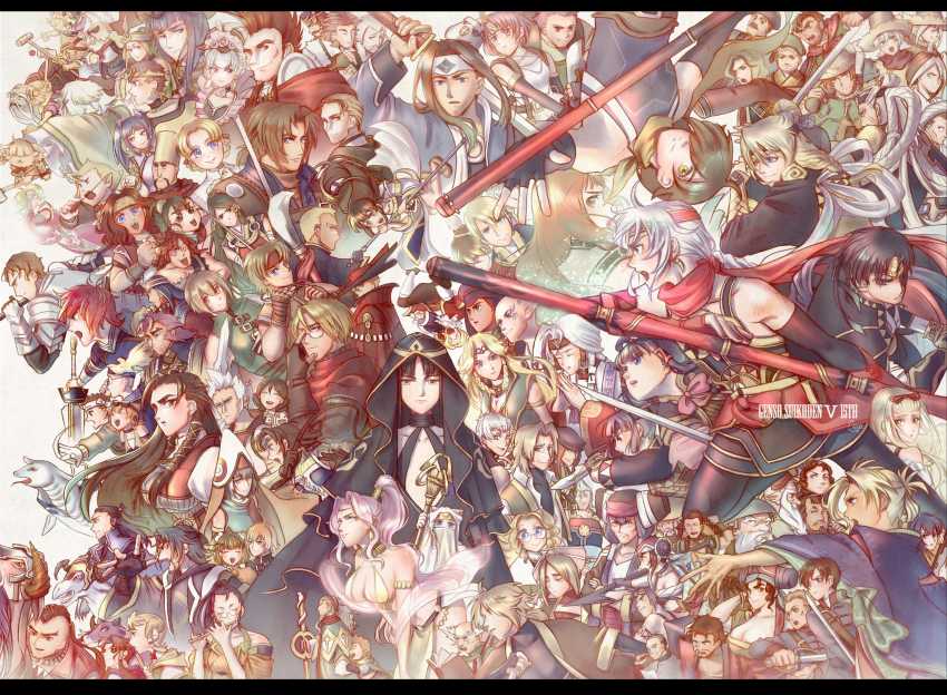 6+boys 6+girls absolutely_everyone absurdres bernadette_egan black_hair boz_wilde brown_hair cassini-kaya cathari chuck_(suikoden) cius craig_laden dinn_(suikoden) ernst_(suikoden) euram_barows everyone eyepatch faylen_(suikoden) freyjadour_falenas galleon_(suikoden) gensou_suikoden gensou_suikoden_v georg_prime gizel_godwin goesch gunde_(suikoden) haswar_falenas hazuki_(suikoden) highres isabel_(suikoden) isato jeane_(suikoden) josephine_(suikoden) killey kisara_(suikoden) kyle_(suikoden) lelei levi_(suikoden) linfa_(suikoden) logg long_hair lucretia_merces lun_(suikoden) luserina_barows lyon_(suikoden) marina_(suikoden) mathias_(suikoden) miakis_(suikoden) miroon mueller_(suikoden) multiple_boys multiple_girls nifsara_(suikoden) nikea norma_(suikoden) oboro_(suikoden) orok_(suikoden) pointy_ears rahal_(suikoden) raja_(suikoden) rania_(suikoden) red_hair richard_(suikoden) roog_(suikoden) roy_(suikoden) sagiri_(suikoden) sharmista_(suikoden) shoon short_hair shula_valya silva_(suikoden) smile subala_(suikoden) toma_(suikoden) urda_(suikoden) viki_(suikoden) white_hair wilhelm_(suikoden) yoran zegai_(suikoden) zerase_(suikoden) zweig