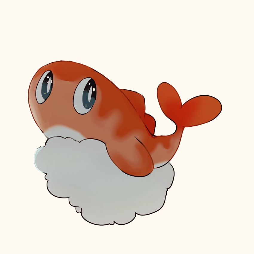 absurdres animal_focus black_eyes bright_pupils commentary fish full_body highres kage_221 nintendo no_humans pokemon pokemon_(creature) simple_background solo symbol-only_commentary tatsugiri tatsugiri_(curly) white_background white_pupils