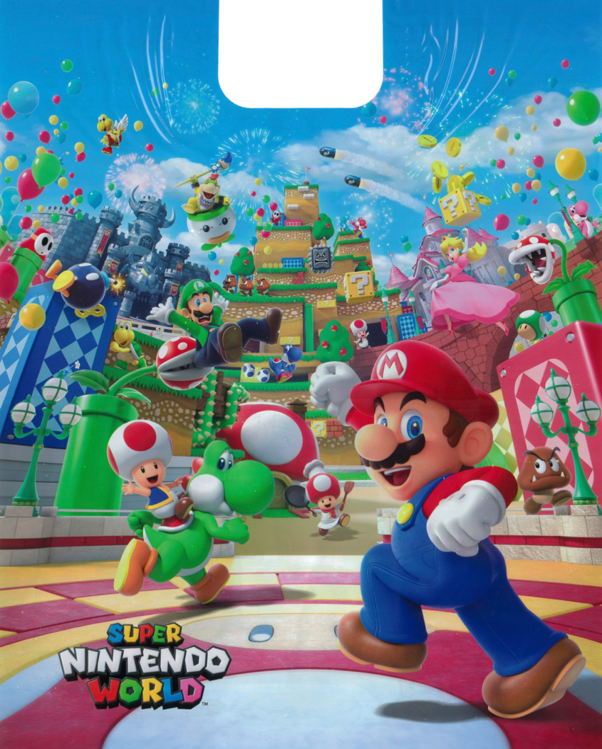 1-up_mushroom 1girl 6+boys ?_block balloon blue_eyes blue_pikmin bob-omb bowser_jr. brick_block brown_hair bullet_bill chef_toad coin day dress facial_hair fireworks flying gold_coin goomba grin hat highres jump junior_clown_car koopa_paratroopa koopa_troopa looking_at_viewer luigi mario mario_(series) multiple_boys mustache nintendo official_art paintbrush pikmin_(series) pink_dress piranha_plant princess_peach princess_peach&#039;s_castle red_pikmin running shy_guy smile super_nintendo_world thwomp toad_(mario) warp_pipe wings yoshi yoshi_egg