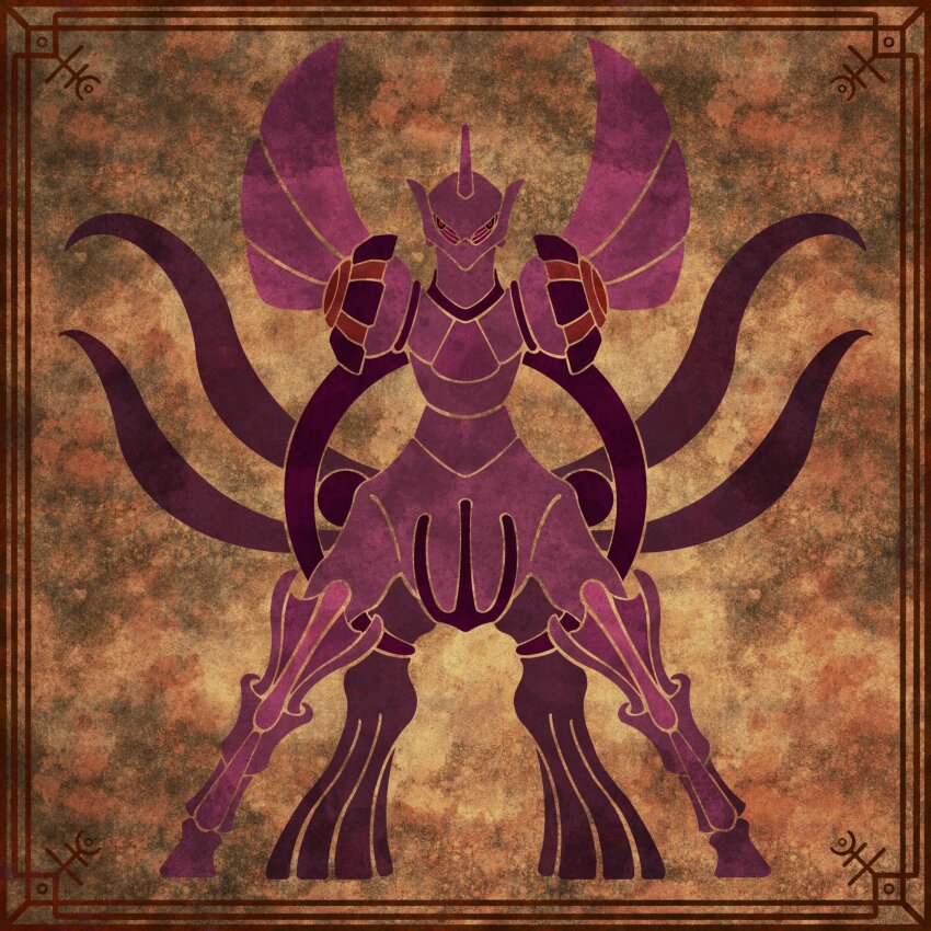 armor centaur crest gen_4_pokemon highres hooves kutinawa_ttt legendary_pokemon nintendo palkia palkia_(origin) pokemon pokemon_(creature) ribbon shoulder_armor stylistic tail tail_ornament tail_ribbon taur texture wings