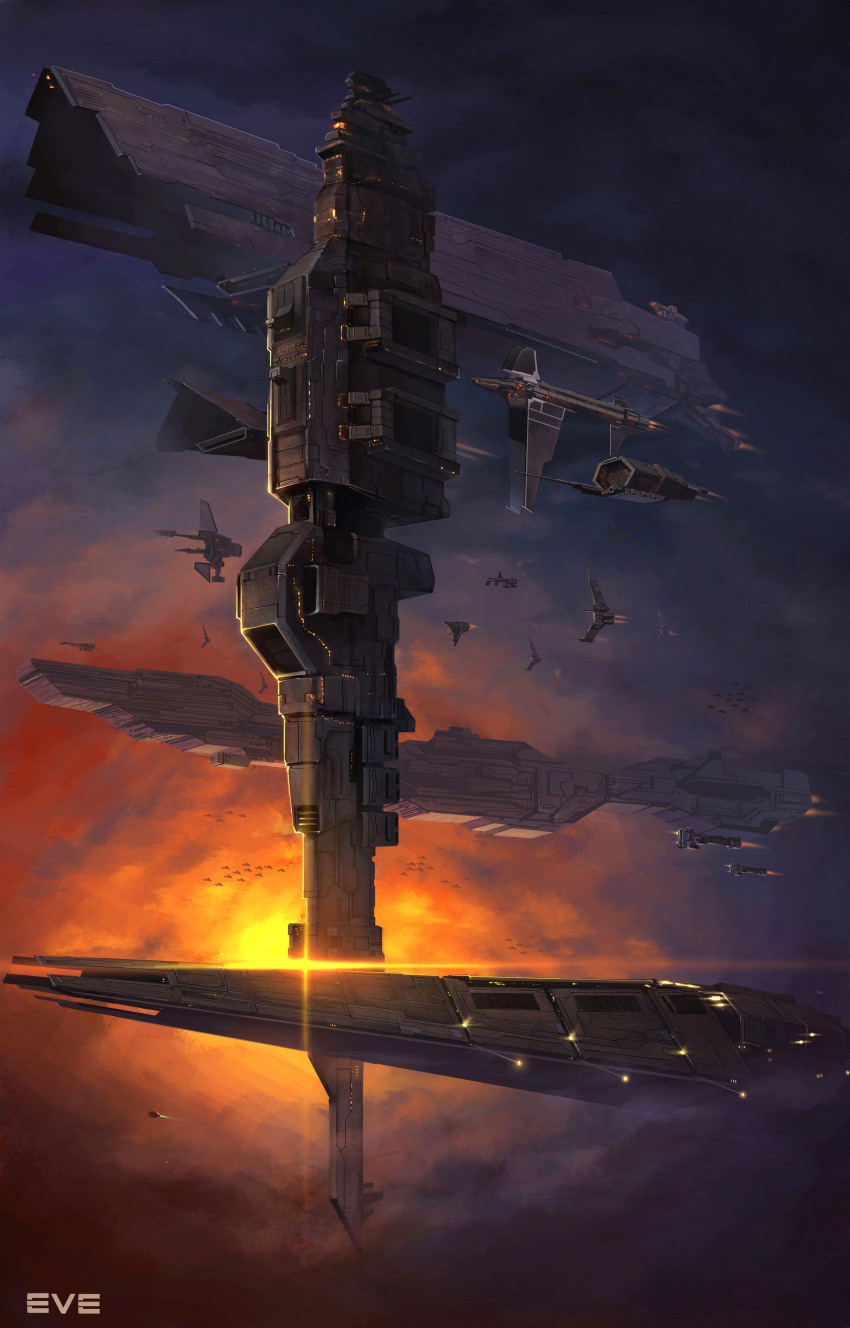 absurdres attack_ship_(eve_online) battlecruiser_(eve_online) battleship_(eve_online) bellicose_(eve_online) capital_ship_(eve_online) capsule_(eve_online) carrier carrier_(eve_online) cloud cloudy_sky combat_ship_(eve_online) commentary copyright_name cruiser_(eve_online) cyclone_(eve_online) destroyer_(eve_online) dreadnought_(eve_online) duan_henglong eve_online fleet frigate_(eve_online) glowing hel_(eve_online) highres hurricane_(eve_online) logo maelstrom_(eve_online) military_vehicle minmatar_republic_(eve_online) naglfar_(eve_online) nidhoggur_(eve_online) no_humans online) outdoors ragnarok_(eve_online) rifter_(eve_online) rupture_(eve_online) scenery science_fiction scythe_(eve_online) sky spacecraft stabber_(eve_online) star_(sky) super_capital_ship_(eve_online) supercarrier_(eve_online) support_ship_(eve_online) tempest_(eve_online) titan_(eve_online) tornado_(eve_online) typhoon_(eve_online) vehicle_focus