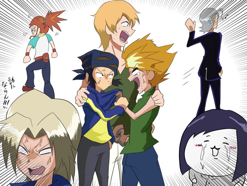 angry aonuma_kiriha blush digimon ichijouji_ken ishida_yamato makino_ruki minamoto_kouji mogami_ryouma short_hair thoma_h._norstein translation_request