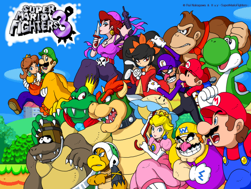 ashley_(warioware) baby_mario bowser captain_syrup donkey_kong donkey_kong_(series) hammer_bro king_k._rool klump luigi mario mario_(series) nintendo perry_(mario) princess_daisy princess_peach waluigi wario warioware yoshi