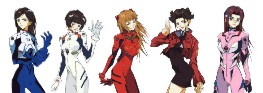5girls ayanami_rei ayanami_rei_(cosplay) black_dress blue_bodysuit bodysuit cosplay cropped_jacket cross cross_necklace danielle_(newjeans) dress glasses haerin_(newjeans) hanni_(newjeans) highres hyein_(newjeans) ikari_shinji ikari_shinji_(cosplay) interface_headset_(evangelion) jacket jeongltese09 jewelry katsuragi_misato katsuragi_misato_(cosplay) long_hair makinami_mari_illustrious makinami_mari_illustrious_(cosplay) mecha_pilot_suit minji_(newjeans) multiple_girls necklace neon_genesis_evangelion newjeans pink_bodysuit plugsuit_(evangelion) real_life red_bodysuit red_jacket short_hair souryuu_asuka_langley souryuu_asuka_langley_(cosplay) white_background white_bodysuit