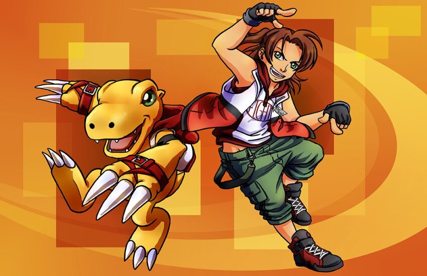agumon_(digimon_savers) daimon_masaru_(digimon_savers) digimon digimon_savers