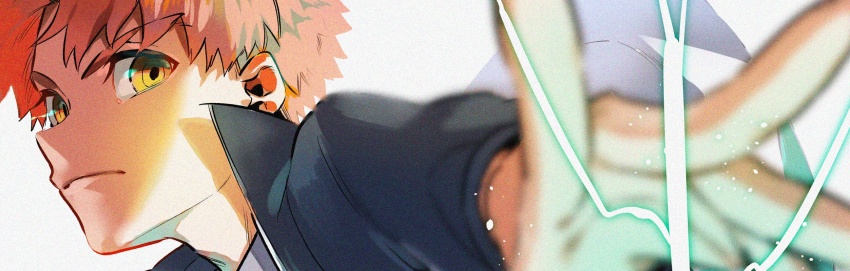 1boy black_keys_(type-moon) command_spell emiya_shirou fate/stay_night fate_(series) highres igote magic_circuit orange_hair otama_(atama_ohanabatake) raglan_sleeves red_hair unlimited_blade_works_(reality_marble)