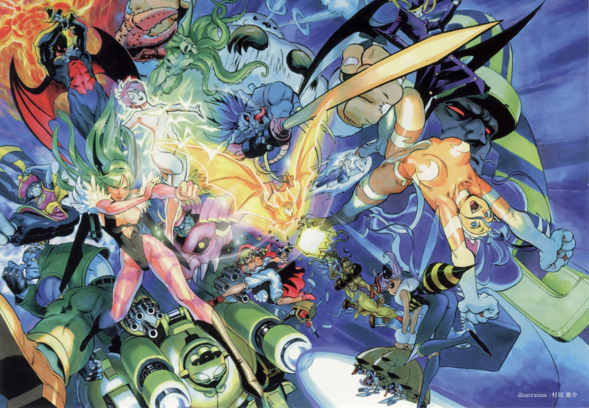 6+boys 6+girls abs alien anakaris ancient_egyptian_clothes animal_ears animal_hands animal_print anita_(darkstalkers) antennae arms_up arthropod_girl b.b._hood bat_(animal) bat_print bat_wings beads bee_girl bishamon_(darkstalkers) black_sclera blue_eyes blue_hair blue_skin boots breasts bullet capcom cape cat_ears cat_girl cat_tail chun-li claws cleavage clenched_hand clenched_hands closed_eyes clothing_cutout colored_sclera colored_skin company_connection crossover darkstalkers demitri_maximoff demon_girl demon_wings donovan_baine dual_wielding elemental_(creature) energy energy_being everyone fangs felicia_(darkstalkers) fingerless_gloves fire fire_elemental floating_hair foreshortening fur gloves green_hair grey_skin gun handgun hat heart heart_cutout highleg highleg_leotard highres holding hsien-ko huge_breasts huitzil_(darkstalkers) insect_girl jedah_dohma jon_talbain large_breasts leotard lilith_(darkstalkers) long_hair looking_at_viewer lord_raptor machine_gun monster monster_girl morrigan_aensland multiple_boys multiple_girls mummy murata_yuusuke no_pupils nose_picking nude one_eye_closed open_mouth pantyhose pink_hair pistol plasma print_legwear purple_hair pyron q-bee red_cape red_eyes rikuo_(darkstalkers) robot sasquatch_(darkstalkers) shell_casing short_hair street_fighter sword tail tentacle_hair tongue tongue_out victor_von_gerdenheim watermark weapon wings yellow_eyes