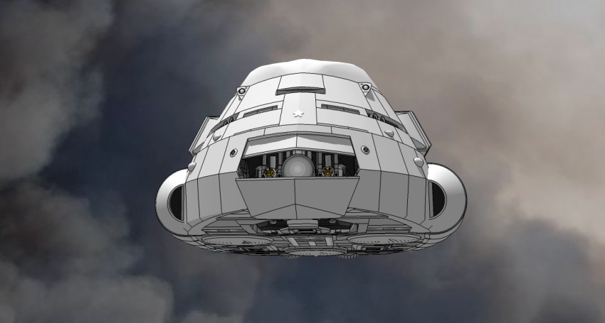 3d aircraft cloud godzilla_(series) gunship image_sample japan_air_self-defense_force japan_self-defense_force mecha military no_humans pixiv_sample robot spotlight super-x the_return_of_godzilla toho tyo0911 vtol weapon