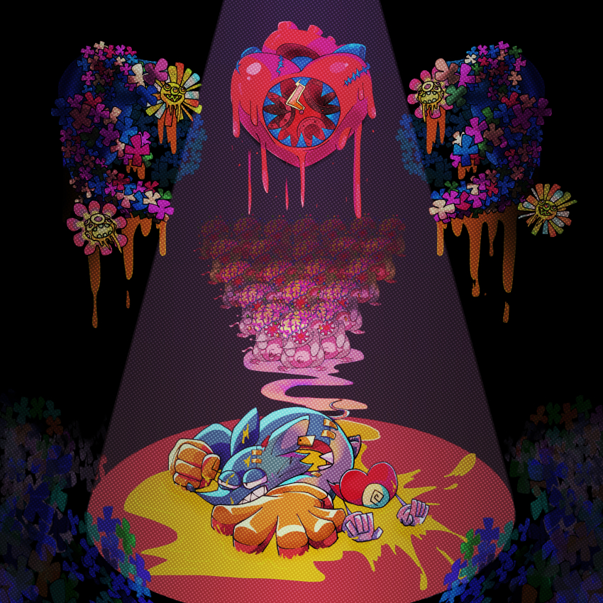 absurdres brain cyclops ear_tag exposed_brain fangs gloves heart_(mad_rat_dead) heart_(organ) highres mad_rat mad_rat_dead mob_rat_(mad_rat_dead) nightmares_(mad_rat_dead) one-eyed spikes stitches