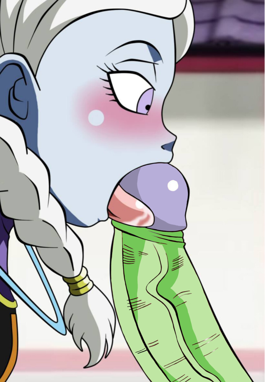 absurdres artist_request cus dragon_ball dragon_ball_super erection hetero highres kaioshin oral penis sex white_hair zamasu