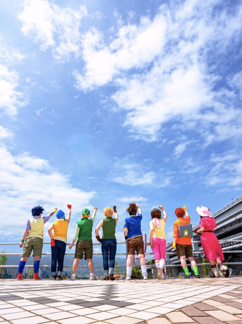 3girls 5boys computer cosplay digimon highres ishida_yamato ishida_yamato_(cosplay) izumi_koshiro izumi_koshiro_(cosplay) kido_jo_(cosplay) kido_jo laptop multiple_boys multiple_girls photo_(medium) real_life tachikawa_mimi tachikawa_mimi_(cosplay) takaishi_takeru takaishi_takeru_(cosplay) takenouchi_sora takenouchi_sora_(cosplay) yagami_hikari yagami_hikari_(cosplay) yagami_taichi yagami_taichi_(cosplay)