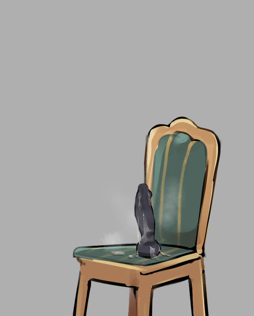 chair cookie_run dildo eclair_cookie highres lube lubrication niwa_(niwa827) no_humans sex_toy steam tagme yaoi