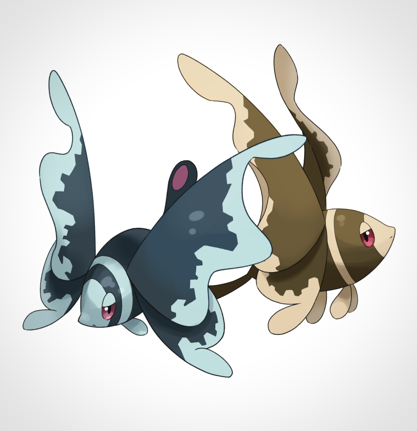alternate_color animal_focus closed_mouth commentary_request fish gen_4_pokemon highres looking_at_viewer lumineon nintendo no_humans pokemon pokemon_(creature) purple_eyes shiny_pokemon sideways_glance simple_background torikku_(hisuian_zorua) white_background