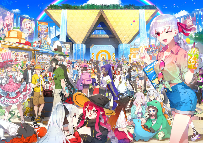 1other 6+boys 6+girls abigail_williams_(fate) aesc_(exhibition_attire)_(fate) aesc_(fate) aesc_(rain_witch)_(fate) alessandro_di_cagliostro_(fate) altera_(fate) altera_the_santa_(fate) anastasia_(fate) aozaki_aoko arthur_pendragon_(fate) artoria_pendragon_(fate) artoria_pendragon_(lancer)_(fate) asclepius_(fate) ashiya_douman_(fate) assassin_(fate/zero) baker_nemo_(fate) baobhan_sith_(exhibition_attire)_(fate) baobhan_sith_(fate) baobhan_sith_(swimsuit_pretender)_(fate) baobhan_sith_(swimsuit_pretender)_(third_ascension)_(fate) bartholomew_roberts_(fate) bedivere_(fate) beni-enma bhima_(fate) blue_sky blush book braid braided_ponytail breasts caenis_(fate) camera captain_nemo_(fate) carmilla_(fate) cerejeira_elron con_(fate) cosplay cup dark-skinned_female dark-skinned_male dark_skin edward_teach_(fate) engineer_nemo_(fate) fate/grand_order fate_(series) female_assassin_(fate/zero) florence_nightingale_(fate) food_stand francis_drake_(fate) fujimaru_ritsuka_(female) fujimaru_ritsuka_(male) gawain_(fate) goredolf_musik habetrot_(fate) hair_ribbon hans_christian_andersen_(fate) hassan_of_serenity_(fate) hassan_of_the_shining_star_(fate) hibino_hibiki highres huyan_zhuo_(fate) ibaraki_douji_(fate) james_moriarty_(archer)_(fate) jingle_abel_meuniere kama_(fate) katsuragi_chikagi katsushika_hokusai_(fate) kijo_kouyou_(fate) kijo_kouyou_(third_ascension)_(fate) koyanskaya_(fate) kuonji_alice kyokutei_bakin_(fate) large_breasts larva_tiamat_(fate) leonardo_da_vinci_(fate) leonardo_da_vinci_(fate/grand_order) leonardo_da_vinci_(rider)_(fate) long_hair long_sleeves looking_at_viewer marie_antoinette_alter_(fate) marie_antoinette_(fate) marie_antoinette_alter_(fate) marine_nemo_(fate) martha_(fate) mash_kyrielight medium_hair meltryllis_(fate) melusine_(exhibition_attire)_(fate) melusine_(fate) miyamoto_iori_(fate) miyamoto_musashi_(fate) multiple_boys multiple_girls murasaki_shikibu_(fate) nemo_(fate) nero_claudius_(fate) nurse_nemo_(fate) oberon_(fate) oda_nobunaga_(fate) oda_nobunaga_(maou_avenger)_(fate) old old_man olga_marie_animusphere one_eye_closed open_mouth osakabehime_(fate) passionlip_(fate) paul_bunyan_(fate) professor_nemo_(fate) queen_draco_(beast_vi/s)_(fate) queen_draco_(fate) rainbow rani_viii red_eyes redrop ribbon robin_hood_(fate) sei_shounagon_(fate) shizuki_soujuurou short_hair short_sleeves sky smile ste-kun_(fate) suitcase taisui_xingjun_(fate) tamamo_(fate) tawara_touta_(fate) tezcatlipoca_(fate) tiamat_(fate) tokyo_big_sight tomoe_gozen_(fate) tristan_(fate) u-olga_marie ushi_gozen_(fate) ushiwakamaru_(fate) van_gogh_(fate) white_hair william_shakespeare_(fate) yamato_takeru_(fate) yang_guifei_(fate) yui_shousetsu_(fate) zhang_jue_(fate)
