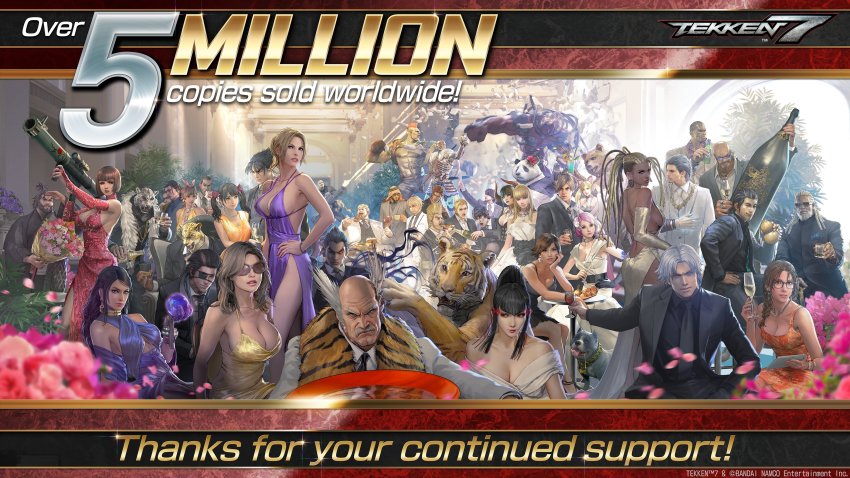 6+boys 6+girls absurdres alcohol alisa_boskonovich animal animal_head animal_print anna_williams arabian_clothes arch architecture bald bare_shoulders beard belt black_dress black_hair black_neckwear black_shirt black_suit blonde_hair bob_(tekken) breasts brown_hair bryan_fury celebration chair claudio_serafino claws cleavage closed_mouth cocktail_dress collarbone collared_shirt cup dark_skin debris demon_horns dreadlocks dress drinking_glass eating eddy_gordo elbow_gloves eliza_(tekken) emilie_de_rochefort everyone eyepatch facial_hair facing_viewer fat fat_man feng_wei food formal_clothes gatling_gun gigas_(tekken) glass gloves gold_dress grey_hair grey_suit grin group_picture gun_jack hair_ornament hair_slicked_back hand_on_own_cheek hand_on_own_face harada_katsuhiro high_ceiling high_heels highres horns husband_and_wife indoors jaguar jewelry josie_rizal julia_chang katarina_alves kawano_takuji kazama_asuka kazama_jin keffiyeh king_(tekken) kuma_(tekken) large_breasts lars_alexandersson lee_chaolan legs leo_kliesen ling_xiaoyu lips long_hair looking_at_viewer looking_back looking_to_the_side lucky_chloe makeup marshall_law master_raven medium_breasts miguel_caballero_rojo minigun mishima_heihachi mishima_kazumi_(tekken) mishima_kazuya multiple_boys multiple_girls muscular mustache necklace nina_williams off-shoulder_dress off_shoulder official_art orange_dress pale_skin panda_(tekken) parted_lips party paul_phoenix pillar pink_hair pizza plant ponytail poster_(medium) purple_dress real_life_insert red_eyes sash scar scarf sergei_dragunov shaheen shirt short_hair side_slit sideboob sidelocks sitting smile smirk source_request standing steve_fox suit sunglasses table tattoo tekken tekken_7 textless_version thighs tiger tiger_print twintails vampire vaulted_ceiling very_dark_skin white_dress white_suit wine wine_glass yellow_dress yoshimitsu_(namco) zafina