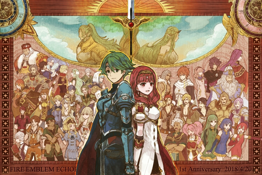 6+boys 6+girls absolutely_everyone alm_(fire_emblem) armor atlas_(fire_emblem) beard berkut_(fire_emblem) blonde_hair blue_eyes blue_hair boey_(fire_emblem) brown_eyes brown_hair camus_(fire_emblem) cape catria_(fire_emblem) celica_(fire_emblem) clair_(fire_emblem) clive_(fire_emblem) closed_eyes conrad_(fire_emblem) copyright_name dark_skin dated deen_(fire_emblem_gaiden) delthea_(fire_emblem) dress duma_(fire_emblem) est_(fire_emblem) everyone eyepatch facial_hair faye_(fire_emblem) fernand_(fire_emblem) fire_emblem fire_emblem_echoes:_shadows_of_valentia forsyth_(fire_emblem) genny_(fire_emblem) gloves gray_(fire_emblem) green_hair grey_hair jesse_(fire_emblem) kamui_(fire_emblem_gaiden) kliff_(fire_emblem) leon_(fire_emblem_echoes) long_hair lukas_(fire_emblem) luthier_(fire_emblem) mae_(fire_emblem) mathilda_(fire_emblem) mena_(suzunoki) mila_(fire_emblem) multiple_boys multiple_girls mycen_(fire_emblem) nintendo nomah_(fire_emblem) orange_eyes orange_hair palla_(fire_emblem) pink_hair purple_hair python_(fire_emblem) red_eyes red_hair rinea_(fire_emblem) rudolf_(fire_emblem) saber_(fire_emblem) silque_(fire_emblem) sonya_(fire_emblem_gaiden) sword tatiana_(fire_emblem) tobin_(fire_emblem) valbar_(fire_emblem) weapon white_hair