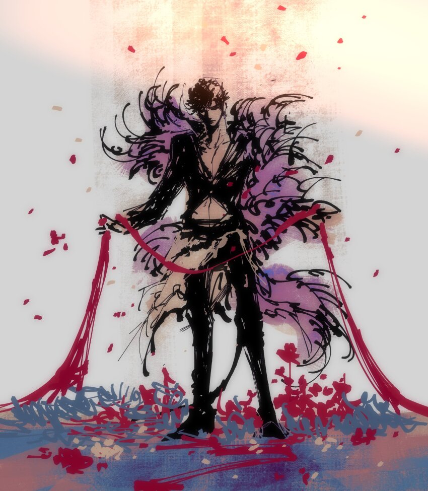 1boy belial_(granblue_fantasy) black_hair dorchadasb facing_viewer full_body granblue_fantasy highres looking_at_viewer solo standing