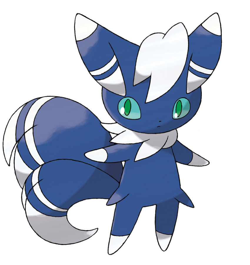 aqua_sclera artist_request closed_mouth colored_sclera dot_nose full_body gen_6_pokemon green_eyes highres meowstic meowstic_(male) nintendo official_art pokemon pokemon_(creature) pokemon_focus pokemon_xy solo standing third-party_source