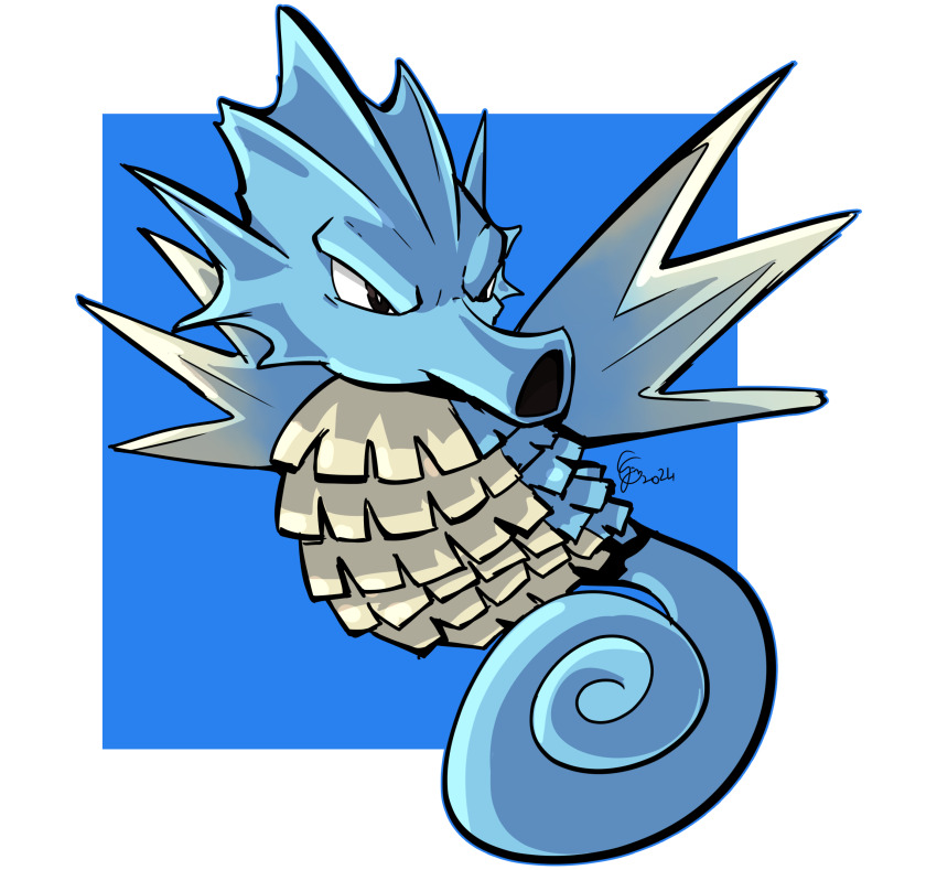 absurdres destinywebgio gen_1_pokemon highres nintendo no_humans pokemon pokemon_(creature) seadra signature solo