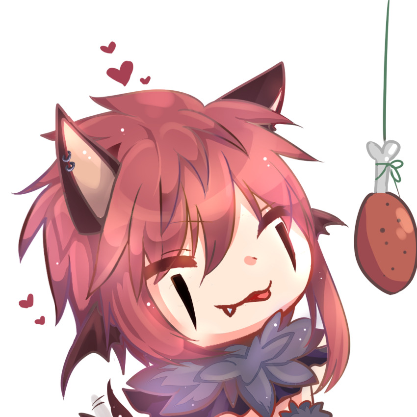 1boy animal_ears brown_hair brown_wings chicken_(food) chicken_leg commentary_request demon_wings ear_wings fang food fur_collar gyate_gyate hair_between_eyes highres lanmei_jiang male_focus medium_hair open_mouth ragnarok_online shadow_chaser_(ragnarok_online) sidelocks simple_background solo tail tail_wagging tongue tongue_out upper_body white_background wings wolf_boy wolf_ears wolf_tail |_|