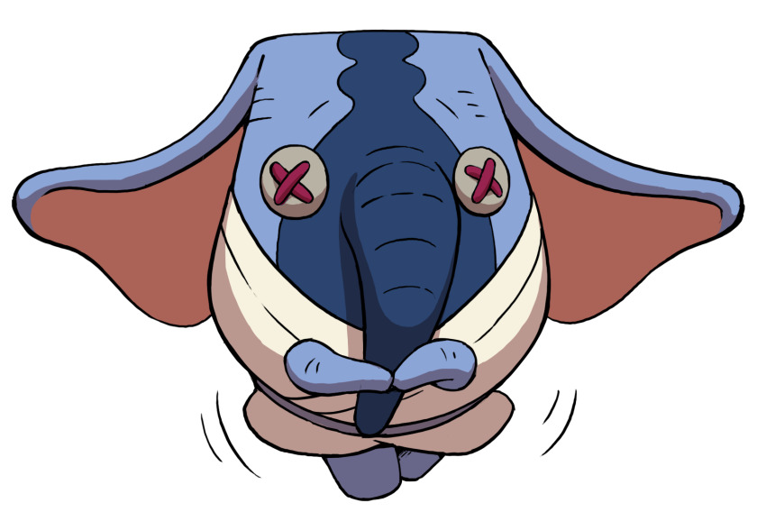 animal_ears button_eyes buttons elephant elephant_ears furry highres looking_at_viewer simple_background solo standing third-party_source touphant white_background youkai_(youkai_watch) youkai_watch