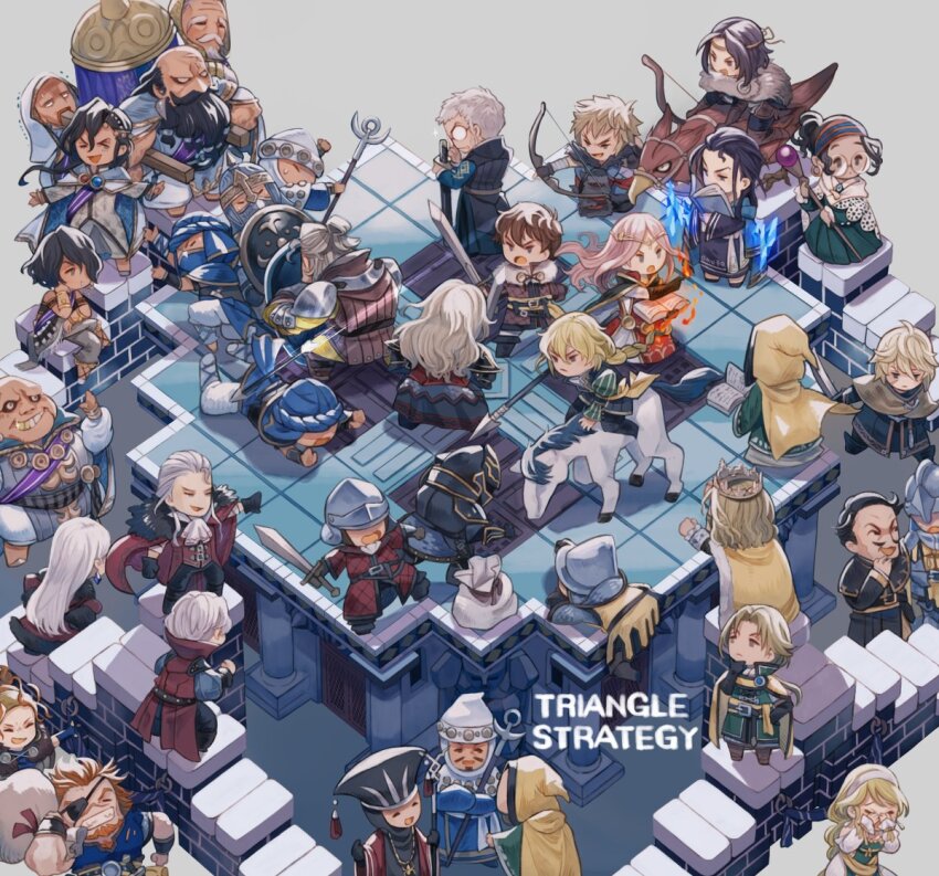 6+boys 6+girls 6+others :d ;d adjusting_eyewear aesfrosti_soldier ambiguous_gender anna_pascal armor arrow_(projectile) avlora_(triangle_strategy) bald battle beard benedict_pascal bird black_cape black_capelet black_coat black_dress black_eyes black_footwear black_gloves black_hair black_pants black_robe black_shirt blonde_hair blue_eyes blue_shirt book bow_(weapon) bracelet braid brown_capelet brown_eyes brown_gloves brown_hair brown_jacket cape capelet chibi coat commentary copyright_name cordelia_glenbrook corentin_jennar crown crying cryokinesis d: dress earrings erador_ballentine erika_aesfrost exharme_marcial eyepatch facial_hair fire frani_glenbrook frederica_aesfrost fur-trimmed_cape fur_trim geela_breisse glasses glenbrook_soldier gloves gold_teeth green_dress green_shirt grey_hair gustadolph_aesfrost hair_between_eyes hair_over_one_eye hawk headscarf helmet holding holding_book holding_bow_(weapon) holding_polearm holding_sack holding_shield holding_staff holding_sword holding_weapon horse hughette_bucklar hyzantian_soldier idore_delmira irono16 jacket jewelry kamsell_pharant lance long_hair long_sleeves lyla_viscraft multiple_boys multiple_girls multiple_others mustache one_eye_closed open_mouth orange_hair pants patriatte_konsar pink_hair polearm ponytail pyrokinesis red_cape red_dress regna_glenbrook riding robe roland_glenbrook rudolph_mueller sack scar scar_on_face scar_on_head serenoa_wolffort shield shirt shoes short_hair shoulder_armor single_braid smile sorsley_ende staff sword tenebris_mistel thalas_aesfrost thinking tiara travis_(triangle_strategy) triangle_strategy trish_(triangle_strategy) v-shaped_eyebrows weapon white_cape white_hair white_hood white_robe wide_sleeves yellow_cape