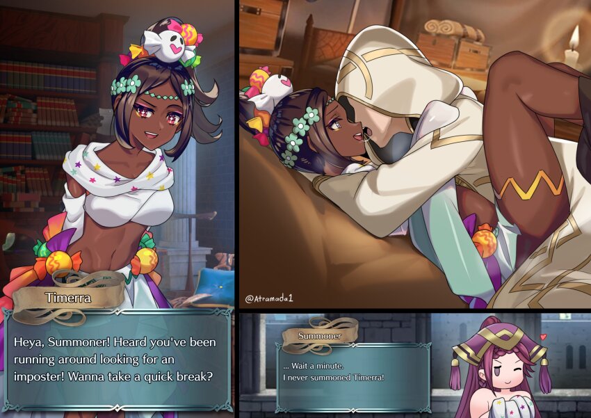atramada fire_emblem fire_emblem_engage fire_emblem_heroes highres kiran_(fire_emblem) kiss loki_(fire_emblem) male_kiran_(fire_emblem) nintendo saliva sex shapeshifter tagme timerra_(fire_emblem) tricked_into_sex