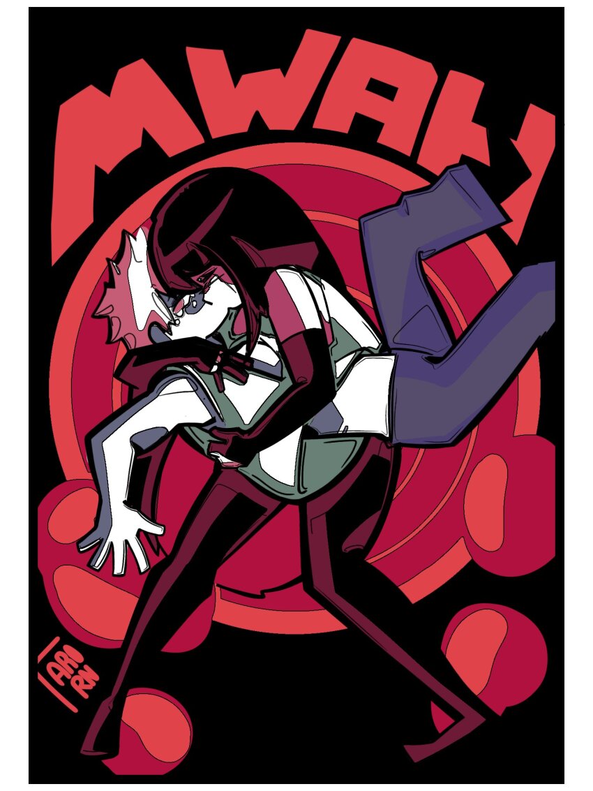 1boy 1girl aroirnn blue_pants chainsaw_man crying crying_with_eyes_open denji_(chainsaw_man) elbow_gloves facial_scar gloves hetero highres kiss long_hair pants purple_gloves purple_hair purple_pants scar scar_on_cheek scar_on_face shirt tears white_shirt yoru_(chainsaw_man)