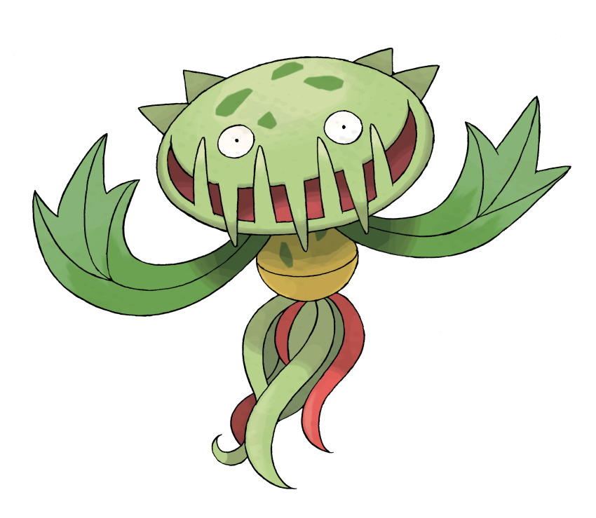carnivine full_body gen_4_pokemon highres leaf nintendo official_art open_mouth plant pokemon pokemon_(creature) pokemon_dppt pokemon_focus smile solo sugimori_ken third-party_source transparent_background vines