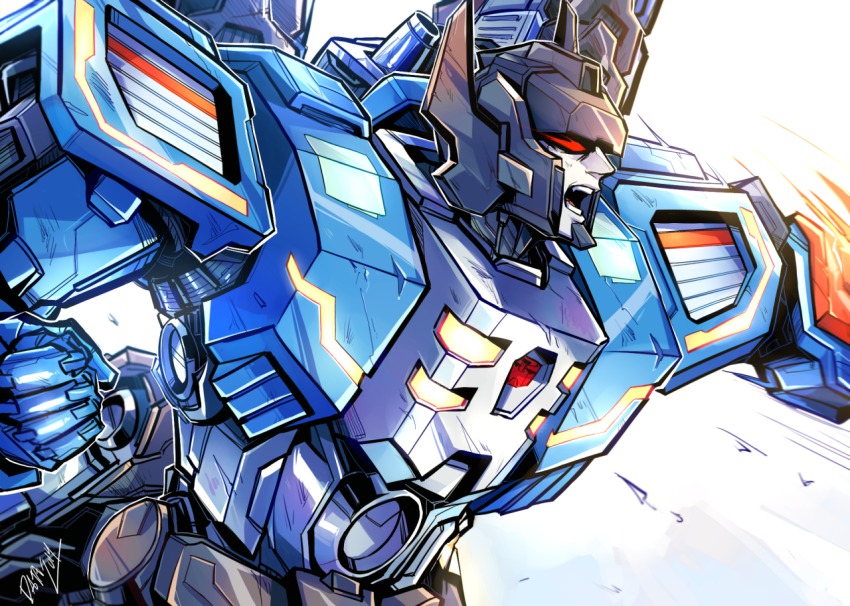 1boy autobot dataglitch fortress_maximus insignia male_focus mecha robot science_fiction solo transformers