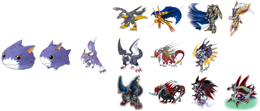 alphamon alphamon_ouryuken cape claws death-x-dorugamon death-x-dorugoramon death-x-doruguremon death-x-mon digimon dodomon dorimon dorugamon dorugoramon doruguremon dorumon evolution evolutionary_line grademon highres official_art raptordramon sword tail weapon wings