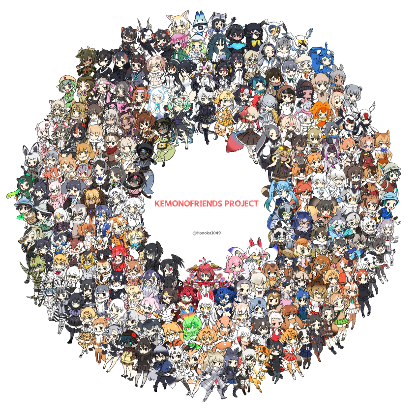 2boys 6+girls aardwolf_(kemono_friends) absurdres african_rock_python_(kemono_friends) ahoge alpaca_ears alpaca_girl alpaca_suri_(kemono_friends) american_beaver_(kemono_friends) anchor_hair_ornament animal_ears animal_print anteater_ears antlers apron arabian_oryx_(kemono_friends) armadillo_ears armlet armor armored_boots armored_dress atlantic_puffin_(kemono_friends) aurochs_(kemono_friends) australian_devil_(kemono_friends) backpack bactrian_camel_(kemono_friends) bag bald_eagle_(kemono_friends) bandaid bandaid_on_face bandaid_on_nose barbary_lion_(kemono_friends) beads beanie beige_shirt beige_vest bell belt bird_girl black-tailed_prairie_dog_(kemono_friends) black_bow black_bowtie black_bra black_dress black_eyes black_footwear black_gloves black_hair black_headwear black_jacket black_jaguar_(kemono_friends) black_necktie black_rhinoceros_(kemono_friends) black_sailor_collar black_scarf black_serafuku black_shirt black_skirt black_tail blonde_hair blouse blowhole blue_dress blue_eyes blue_gloves blue_hair blue_jacket blue_necktie blue_pants blue_sailor_collar blue_serafuku blue_skirt blue_vest blue_whale_(kemono_friends) blush bolo_tie boots bow bowtie bra bracelet breast_pocket breasts brown_bow brown_bowtie brown_eyes brown_footwear brown_gloves brown_hair brown_vest bun_cover buttons byakko_(kemono_friends) camouflage camouflage_shirt campo_flicker_(kemono_friends) captain_(kemono_friends) capybara_(kemono_friends) capybara_girl caracal_(kemono_friends) caracal_ears cat_girl cellien_(kemono_friends) cellval cetacean_tail chameleon_girl character_request china_dress chinese_clothes chipmunk_ears chipmunk_girl chipmunk_tail cleavage closed_mouth collared_shirt collared_vest commentary_request common_bottlenose_dolphin_(kemono_friends) common_dolphin_(kemono_friends) copyright_name cow_girl cow_horns crescent crescent_earrings crocodilian_tail dark-skinned_female dark_skin deer_antlers dog_(shiba_inu)_(kemono_friends) dog_ears dog_girl dolphin_fin dolphin_girl donkey_ears double_bun drawstring dress earrings elbow_gloves elephant_ears emperor_penguin_(kemono_friends) eurasian_eagle_owl_(kemono_friends) everyone eyepatch ezo_red_fox_(kemono_friends) facial_mark fang feathered_wings fennec_(kemono_friends) fingerless_gloves fins fish_tail flower forehead_mark fox_ears fox_girl fur_trim gazelle_ears gazelle_horns genbu_(kemono_friends) geta ghost_in_the_shell giant_armadillo_(kemono_friends) giant_pangolin_(kemono_friends) giraffe_ears giraffe_girl giraffe_horns giraffe_print glasses gloves golden_lion_tamarin_(kemono_friends) golden_tabby_tiger_(kemono_friends) greater_flamingo_(kemono_friends) greater_glider_(kemono_friends) greater_roadrunner_(kemono_friends) green_bow green_bowtie green_eyes green_footwear green_hair green_hood green_jacket green_skirt green_tail grey_eyes grey_footwear grey_gloves grey_hair grey_horns grey_legwear grey_necktie grey_sailor_collar grey_shirt grey_shorts grey_tank_top hair_beads hair_between_eyes hair_bow hair_bun hair_flower hair_ornament hair_over_one_eye hair_tie hairclip hands_in_pockets hat hat_feather hat_ornament head_wings headband headphones helmet heterochromia highres hippopotamus_(kemono_friends) hood hoodie hoop_earrings horns horse_girl indian_rhinoceros_(kemono_friends) inugami_gyoubu_(kemono_friends) jacket jaguar_ears jaguar_girl jaguar_tail japanese_clothes japanese_crested_ibis_(kemono_friends) japari_symbol jewelry jinmen-gyo_(kemono_friends) kaban_(kemono_friends) kemono_friends keroro keroro_gunsou king_cobra_(kemono_friends) koala_(kemono_friends) koala_girl kyururu_(kemono_friends) kyuubi_(kemono_friends) leaf_hair_ornament lemur_ears lemur_girl lemur_tail leopard_print light_brown_hair lion_(kemono_friends) lion_ears lion_girl lizard_tail lucky_beast_(kemono_friends) maid maid_apron maid_headdress maltese_tiger_(kemono_friends) margay_(kemono_friends) mask mask_on_head medical_eyepatch mexico_salamander_(kemono_friends) mirai_(kemono_friends) moose_(kemono_friends) moose_ears multicolored_hair multicolored_hoodie multicolored_skirt multiple_boys multiple_girls nana_(kemono_friends) narwhal_(kemono_friends) navel necktie northern_white-faced_owl_(kemono_friends) oinari-sama_(kemono_friends) okinawa_rail_(kemono_friends) one_eye_closed open_mouth orange_bow orange_bowtie orange_eyes orange_hair orange_jacket orange_pants orange_shorts otter_ears otter_girl otter_tail owl_girl panda_ears panda_girl pangolin_ears panther_chameleon_(kemono_friends) panther_ears pants partial_commentary paw_pose peach_panther_(kemono_friends) pig_(kemono_friends) pig_ears pig_girl pink_bow pink_bowtie pink_fairy_armadillo_(kemono_friends) pink_hair pink_headband pink_jacket pink_necktie pink_skirt pith_helmet plaid_clothes plaid_necktie plaid_skirt platypus_(kemono_friends) pocket ponytail possum_ears print_bow print_bowtie print_footwear print_gloves print_legwear print_scarf print_shirt print_skirt purple_bow purple_bowtie purple_eyes purple_hair purple_headband purple_necktie purple_shirt raccoon_ears raccoon_girl raccoon_tail red_bow red_eyes red_flower red_gloves red_hair red_necktie red_skirt red_vest reptile_girl rhinoceros_ears rhinoceros_girl ribbed_sweater rockhopper_penguin_(kemono_friends) royal_penguin_(kemono_friends) safari_jacket sailor_collar salute sandals scarf scarlet_ibis_(kemono_friends) school_uniform seiryuu_(kemono_friends) serafuku serval_(kemono_friends) sheep_(kemono_friends) sheep_ears sheep_girl sheep_horns shell_hair_ornament shiisaa_lefty shiisaa_right shirt shoebill_(kemono_friends) shorts shoulder_armor siberian_chipmunk_(kemono_friends) siberian_husky_(kemono_friends) sidelocks sika_deer_(kemono_friends) silky_anteater_(kemono_friends) silver_fox_(kemono_friends) single_earring siraitokiko skirt sleeveless small-clawed_otter_(kemono_friends) smile southern_tamandua_(kemono_friends) spade_(shape) spiked_boots star_(symbol) star_hat_ornament striped_clothes striped_gloves striped_legwear striped_necktie striped_shirt striped_skirt striped_tail striped_thighhighs striped_vest suspenders suzaku_(kemono_friends) sweater tachikoma_type-a_(kemono_friends) tail tank_top tanuki_(kemono_friends) tasmanian_devil_(kemono_friends) tasmanian_devil_ears teeth thighhighs thomson&#039;s_gazelle_(kemono_friends) thylacine_(kemono_friends) tibetan_fox_(kemono_friends) tiger_(kemono_friends) tiger_ears tiger_girl tiger_tail tongue tongue_out towel towel_on_head tsuchinoko_(kemono_friends) tundra_swan_(kemono_friends) turtle_shell turtleneck turtleneck_sweater twintails two-tone_skirt underwear upper_teeth_only v vertical-striped_clothes vertical-striped_vest vest visor_cap white_apron white_background white_belt white_bow white_bowtie white_footwear white_gloves white_hair white_jacket white_necktie white_rhinoceros_(kemono_friends) white_sailor_collar white_shirt white_shorts white_skirt white_vest wings wristband zebra_print