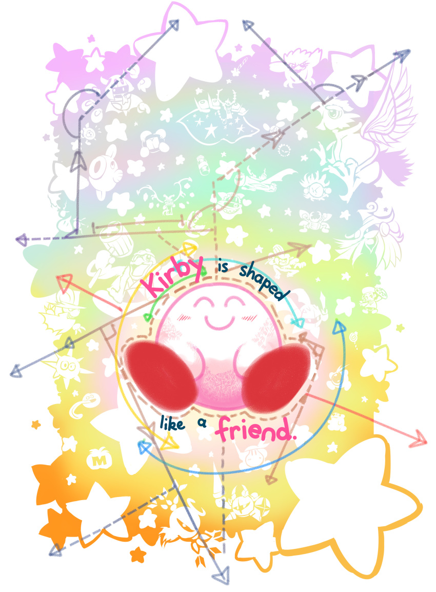 ^_^ absurdres adeleine arrow_(symbol) bandana_waddle_dee blush candy closed_eyes commentary coo_(kirby) dark_matter_(kirby) daroach drawcia dyna_blade english_text everyone food galacta_knight geometry gooey_(kirby) gordo halberd_(airship) highres kine_(kirby) king_dedede kirby kirby_(series) lollipop lor_starcutter magolor marx_(kirby) math maxim_tomato meta_knight mr._bright mr._shine nightmare_(kirby) nintendo no_humans rayman_limbs revision rick_(kirby) sitting smile star_(symbol) star_rod taranza triple-q waddle_doo zero_two_(kirby)