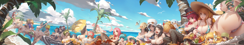 6+girls absolutely_everyone absurdres alvida_(one_piece) annotation_request aqua_hair armpits arms_up ass b.bor baby_5 ball_gag bdsm beach bian_(one_piece) bikini black_hair blonde_hair blue_eyes blue_hair boa_hancock bondage bound breasts brown_eyes brown_hair camie_(one_piece) character_request cleavage closed_eyes cloud collar cotton_(one_piece) curvy day everyone fairy fishnets gag gagged giant giantess goggles goggles_on_head goggles_on_headwear grabbing_another&#039;s_breast green_hair groping hat heart highres hina_(one_piece) huge_ass huge_breasts ichika_(one_piece) ishilly jewelry_bonney kalifa_(one_piece) kaya_(one_piece) kiwi_(one_piece) koala_(one_piece) kumacy large_breasts leaf lips long_hair long_image looking_at_viewer makino_(one_piece) mansherry_(one_piece) mermaid mini_person minigirl miss_valentine monster_girl mos_(one_piece) mozu_(one_piece) multiple_girls nami_(one_piece) nefertari_vivi nico_robin nika_(one_piece) nipple_slip nipples nojiko_(one_piece) one_piece open_mouth outdoors pantyhose pasties perona pink_hair purple_eyes purple_hair quintuplets red_hair rika_(one_piece) sadi-chan sanka_(one_piece) shakuyaku_(one_piece) shirahoshi short_hair siblings sisters sky smile spoken_heart spoon straw_hat sugar_(one_piece) swimsuit tattoo thong_bikini tree twins umbrella viola_(one_piece) water wicca wide_image wiffle_gag yonka yonka_two